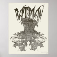 Batman | Graphic Novel Pencil Sketch Beige Logo