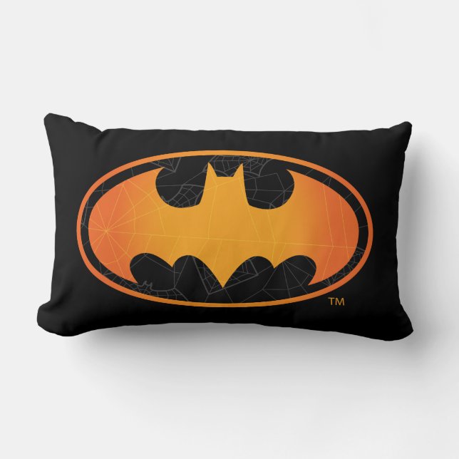 Batman | Halloween Web Logo Lumbar Pillow (Front)