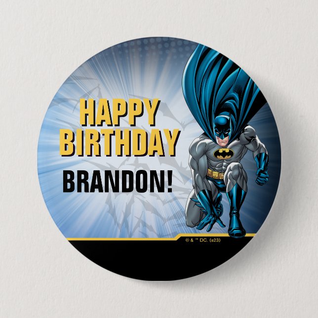 Batman | Happy Birthday 3 Inch Round Button (Front)