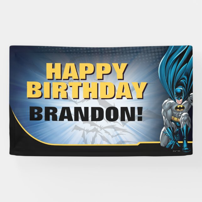 Batman | Happy Birthday Banner (Horizontal)