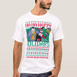 Batman   Happy Holidays Joker & Harley Quinn T-Shirt