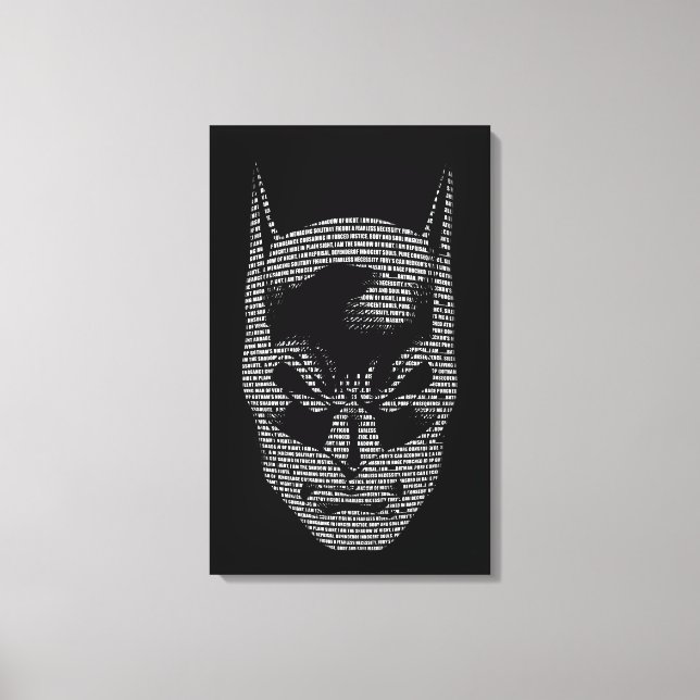 Batman Head Mantra Canvas Print (Front)