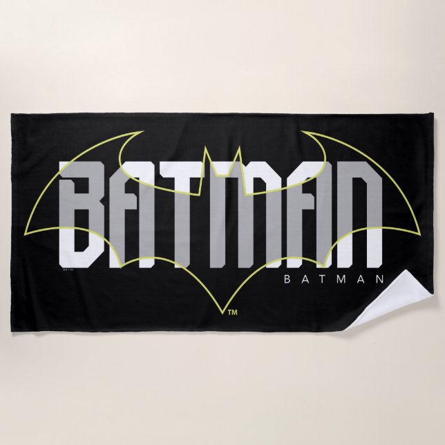 Batman Hi-Tech Name Graphic Beach Towel (Front)