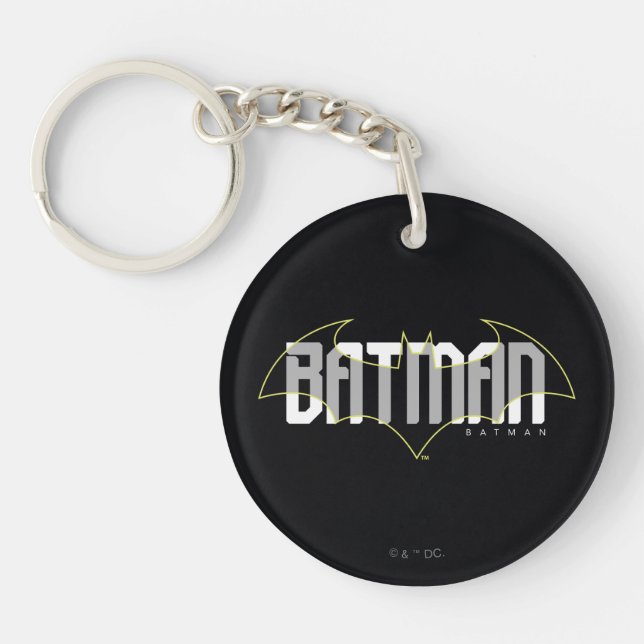 Batman Hi-Tech Name Graphic Keychain (Front)