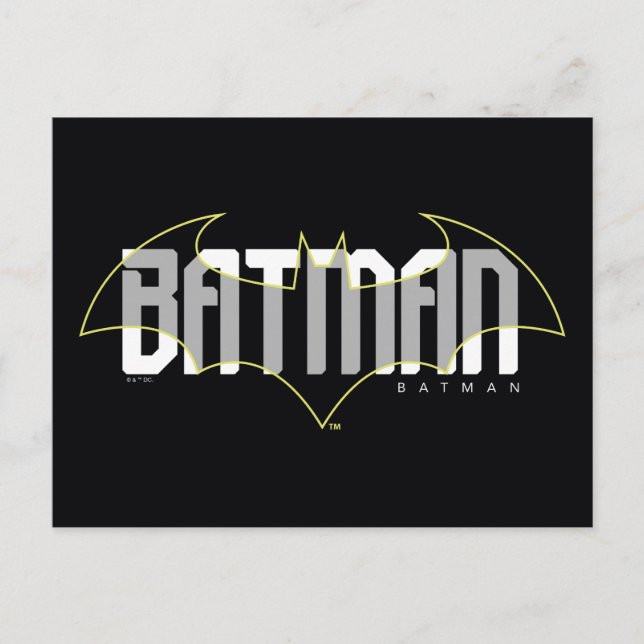 Batman Hi-Tech Name Graphic Postcard (Front)