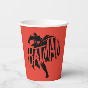 Batman Ink Brush Name Paper Cups
