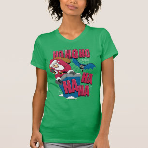 Batman   Joker Santa Claus Climbing Out Chimney T-Shirt