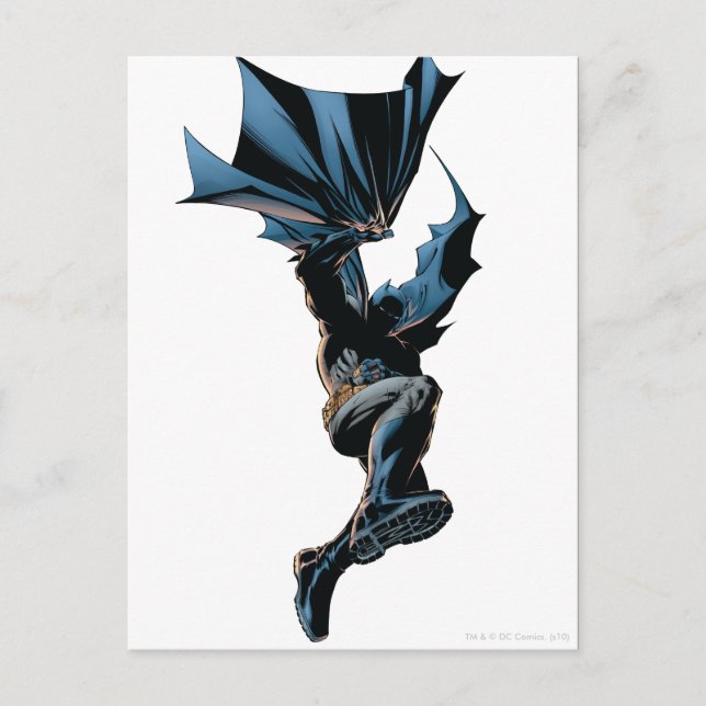 Batman Jumping Down Action Shot Postcard (Front)