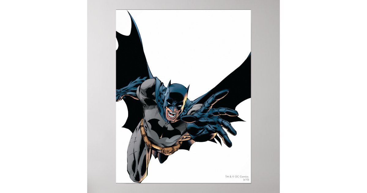 Batman Jumping Forward, Yell Poster | Zazzle