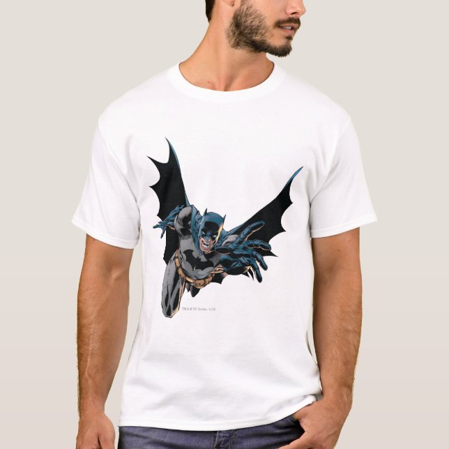 Batman Jumping Forward, Yell T-Shirt (Front)