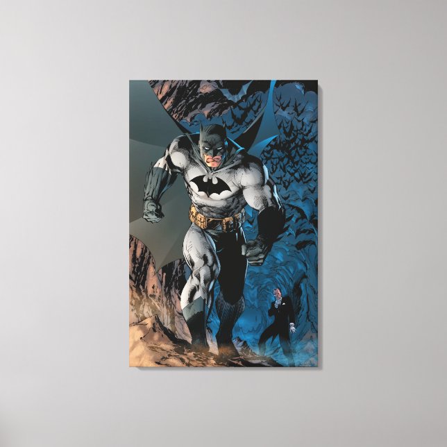 Batman Leaving Bat Cave Canvas Print (Front)