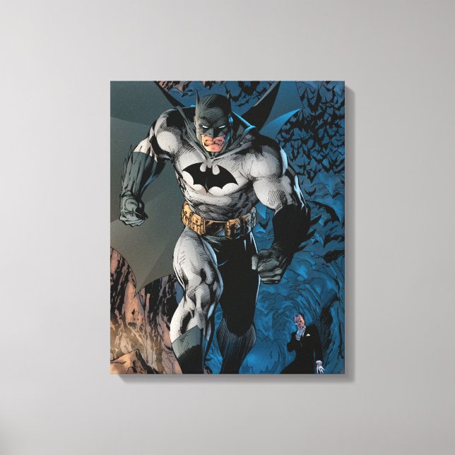 Batman Leaving Bat Cave Canvas Print (Front)