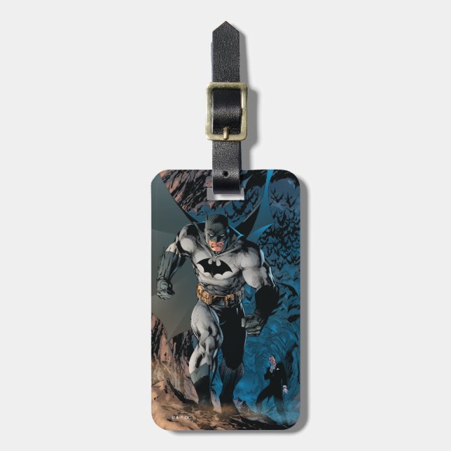 Batman Leaving Bat Cave Luggage Tag (Front Vertical)
