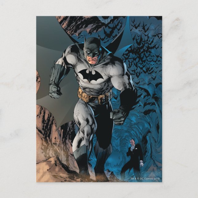 Batman Leaving Bat Cave Postcard (Front)