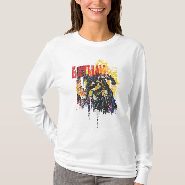 Batman Line Art Collage T-Shirt (Front)