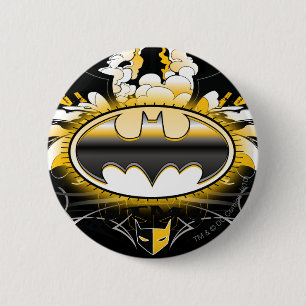 Batman Logo with Cars 2 Inch Round Button