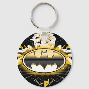 Batman Logo with Cars Keychain