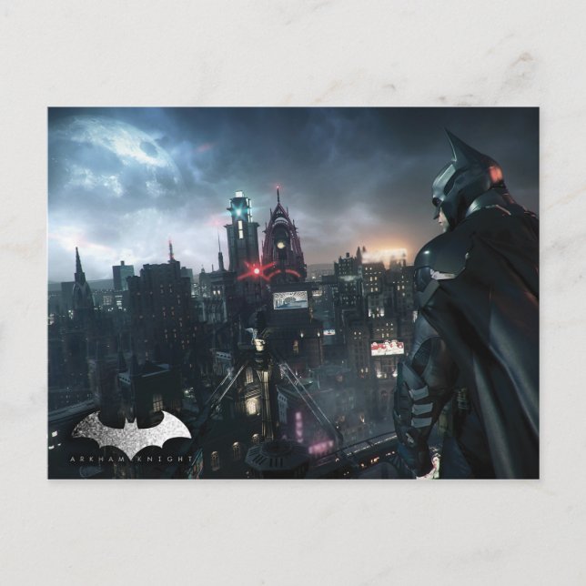 Batman Looking Over City Postcard (Front)
