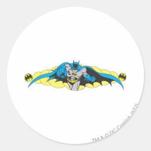 Batman Lunges Forward Classic Round Sticker