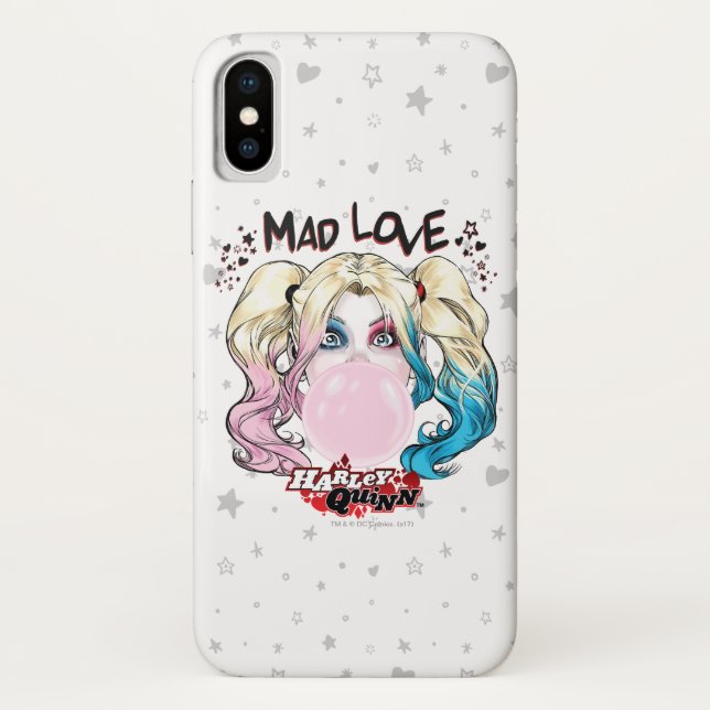 Batman | Mad Love Harley Quinn Chewing Bubble Gum Case-Mate iPhone Case (Back)