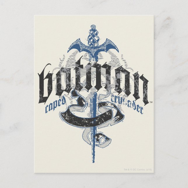 Batman | Name with Sword Logo Postcard (Front)