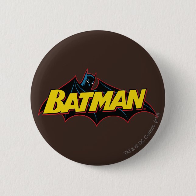 Batman | Old School Logo 2 Inch Round Button (Front)