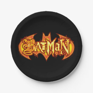 Batman   Orange Seasonal Logo Paper Plate