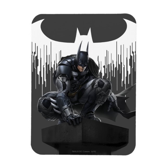 Batman Perched on a Pillar Magnet (Vertical)