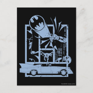 Batman - Picto Blue Postcard