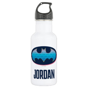 Batman   Pink & Blue Symbol 532 Ml Water Bottle