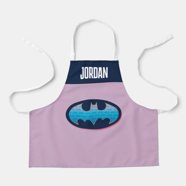 Batman | Pink & Blue Symbol Apron (Front)