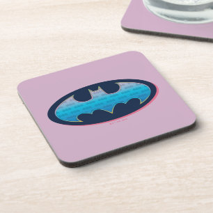 Batman Pink & Blue Symbol Coaster
