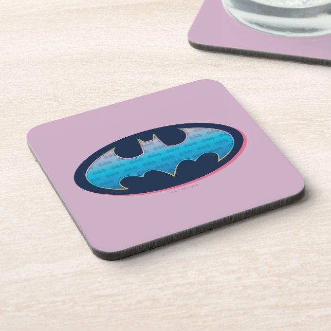 Batman | Pink & Blue Symbol Coaster (Left Side)