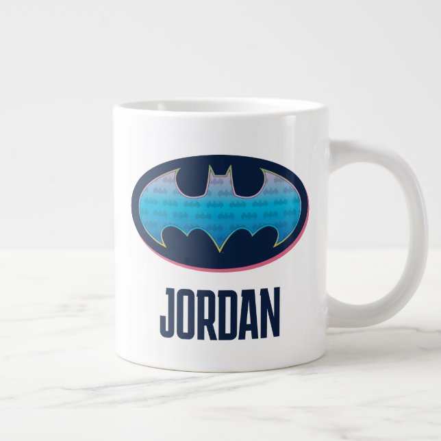 Batman | Pink & Blue Symbol Large Coffee Mug (Right)