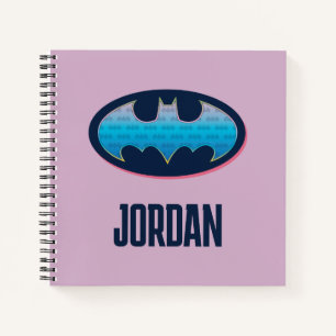 Batman Pink & Blue Symbol Notebook