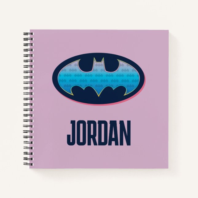 Batman | Pink & Blue Symbol Notebook (Front)