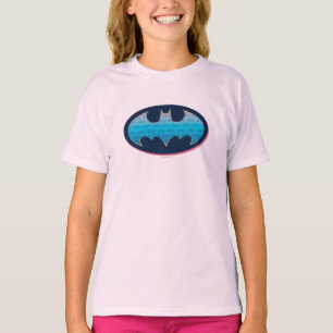 Batman Pink & Blue Symbol T-Shirt