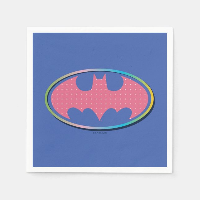 Batman | Pink Polka Dot Logo Napkin (Front)