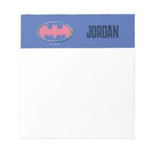Batman   Pink Polka Dot Logo Notepad