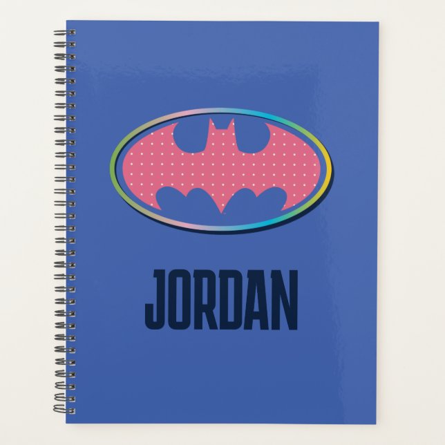 Batman | Pink Polka Dot Logo Planner (Front)