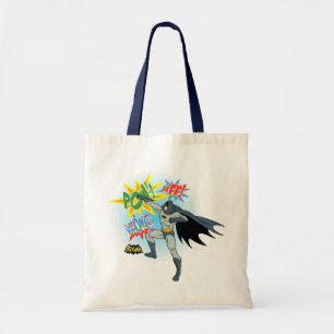 Batman Punching Graphic Tote Bag