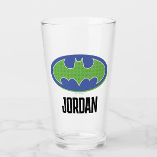 Batman   Purple & Green Symbol Glass