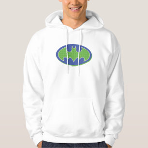 Batman   Purple & Green Symbol Hoodie
