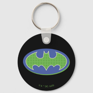 Batman   Purple & Green Symbol Keychain