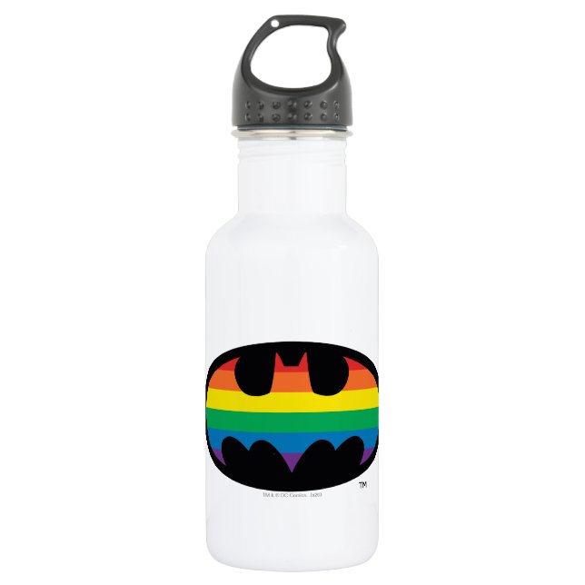 Batman Rainbow Logo 532 Ml Water Bottle (Front)