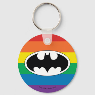 Batman Rainbow Logo Keychain