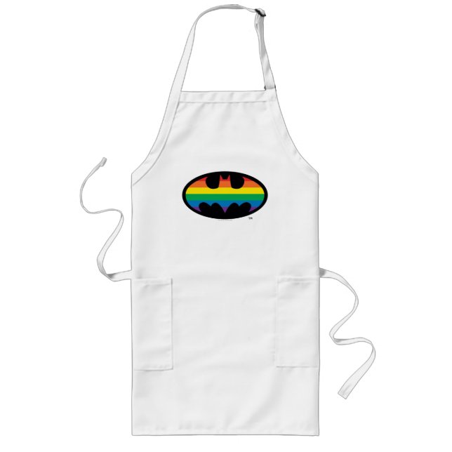 Batman Rainbow Logo Long Apron (Front)
