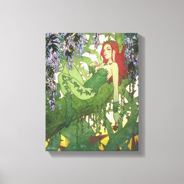 Batman Rebirth Poison Ivy Cover Illustration Canvas Print (Front)