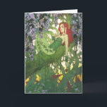 Batman Rebirth Poison Ivy Cover Illustration Card<br><div class="desc">Poison Ivy lounges in her garden of thorny vines and wisteria. Relax with a Poison Ivy fleece blanket,  journal in your custom Poison Ivy notebook,  or grab on many other personalized Zazzle products perfect for gifting or treating yourself!</div>
