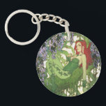 Batman Rebirth Poison Ivy Cover Illustration Keychain<br><div class="desc">Poison Ivy lounges in her garden of thorny vines and wisteria. Relax with a Poison Ivy fleece blanket,  journal in your custom Poison Ivy notebook,  or grab on many other personalized Zazzle products perfect for gifting or treating yourself!</div>